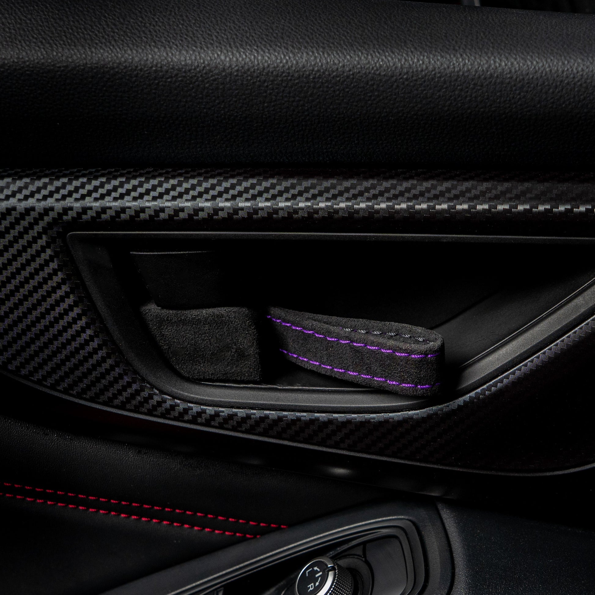Billetworkz Alcantara Door Pull Strap Kit - Fits Subaru WRX/BRZ/GR86/Ascent (2022+), Crosstrek (2018+) & More - Graveyard Performance