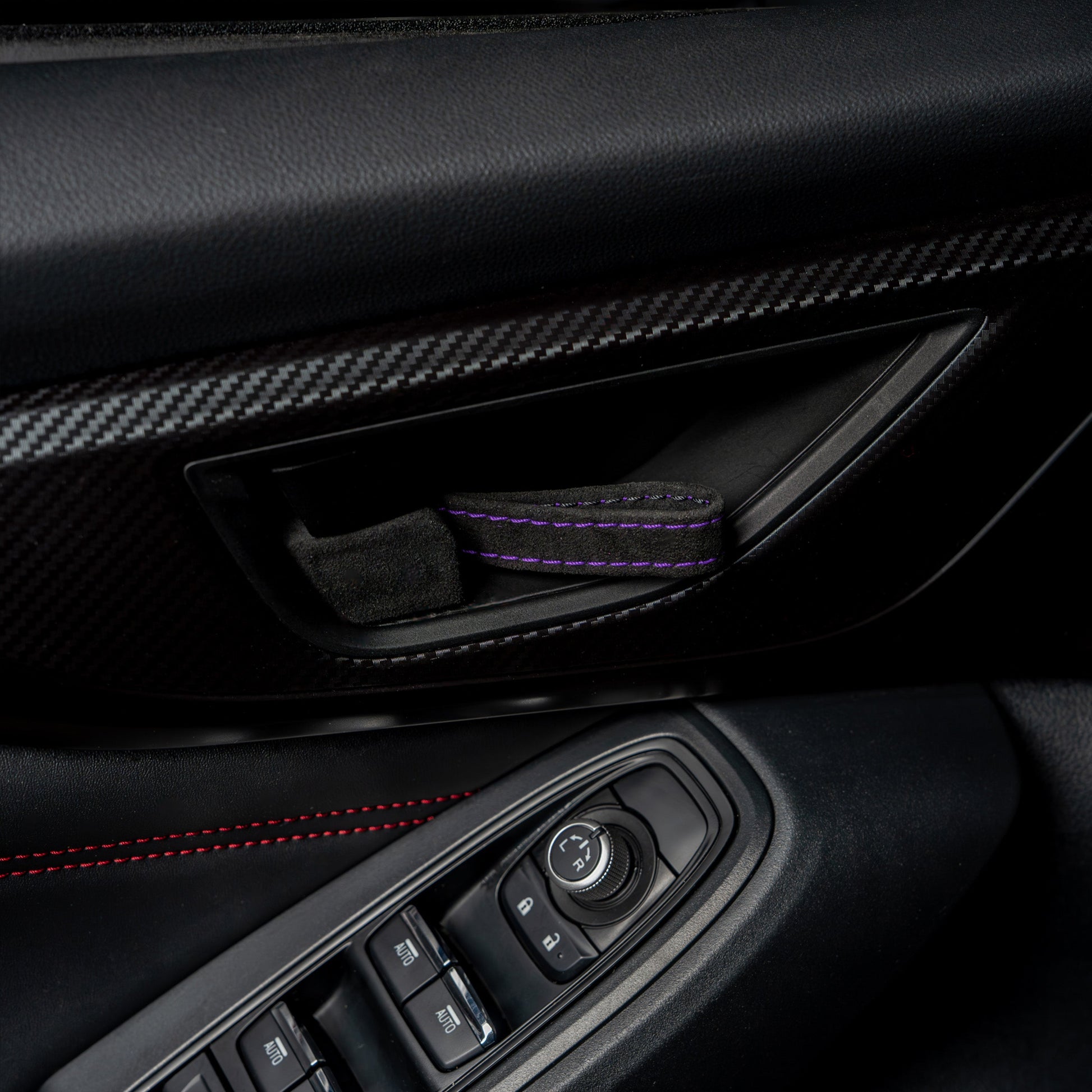 Billetworkz Alcantara Door Pull Strap Kit - Fits Subaru WRX/BRZ/GR86/Ascent (2022+), Crosstrek (2018+) & More - Graveyard Performance
