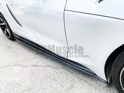 JDMuscle Tanso Carbon Fiber MX Style Side Skirt for 2020+ Toyota Supra - Graveyard Performance