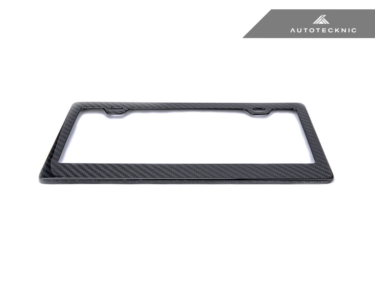 AutoTecknic Dry Carbon Fiber License Plate Frame - Graveyard Performance