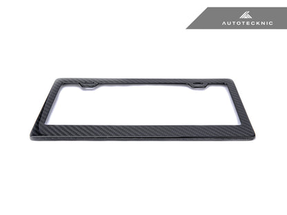 AutoTecknic Dry Carbon Fiber License Plate Frame - Graveyard Performance