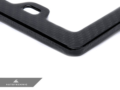 AutoTecknic Dry Carbon Fiber License Plate Frame - Graveyard Performance