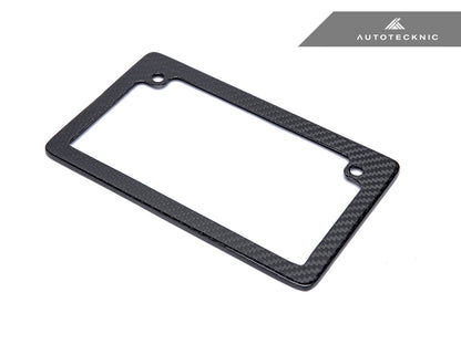 AutoTecknic Dry Carbon Fiber Motorcycle License Plate Frame - Graveyard Performance