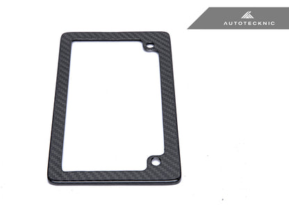 AutoTecknic Dry Carbon Fiber Motorcycle License Plate Frame - Graveyard Performance
