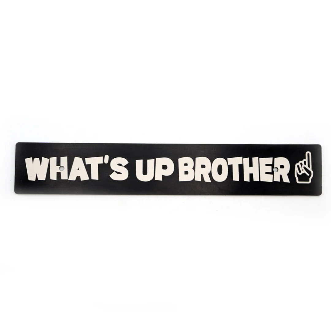Billetworkz "What's Up Brother" License Plate Delete - Graveyard Performance