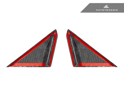 AutoTecknic Dry Carbon Side Mirror Wind Deflector Set - Porsche 992 - Graveyard Performance