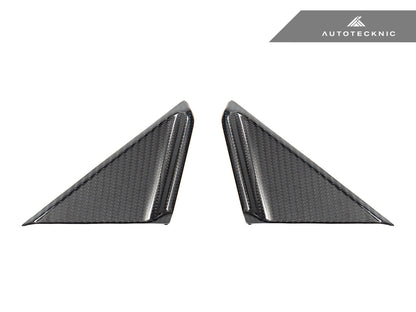 AutoTecknic Dry Carbon Side Mirror Wind Deflector Set - Porsche 992 - Graveyard Performance