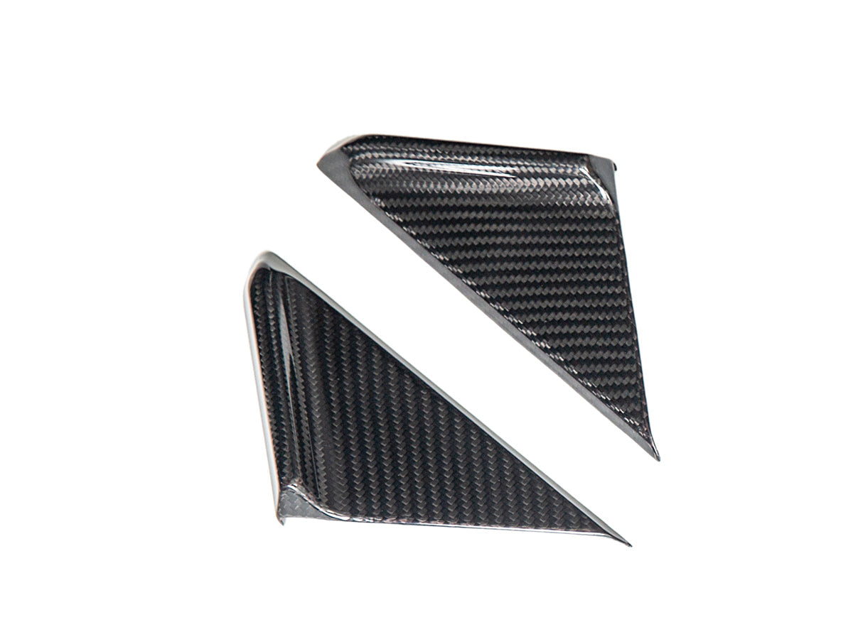 AutoTecknic Dry Carbon Side Mirror Wind Deflector Set - Porsche 992