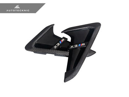 AutoTecknic Dry Carbon Gloss Black Fender Trim Set - F97 X3M | F98 X4M - Graveyard Performance