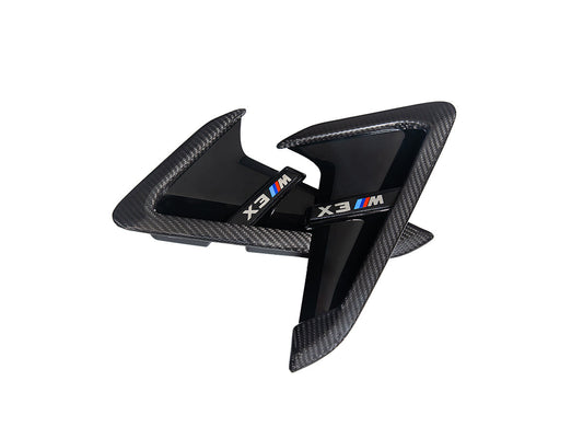 AutoTecknic Dry Carbon Gloss Black Fender Trim Set - F97 X3M | F98 X4M