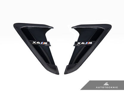 AutoTecknic Dry Carbon Gloss Black Fender Trim Set - F97 X3M | F98 X4M - Graveyard Performance