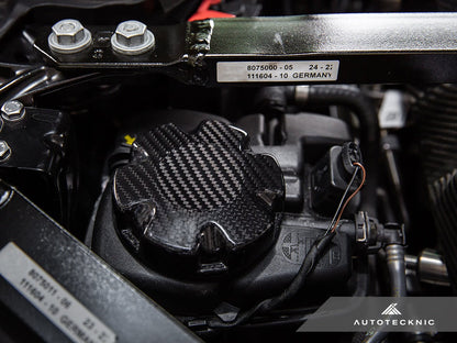 AutoTecknic Dry Carbon Coolant Expansion Tank Cap Cover - Graveyard Performance