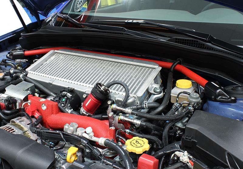 PERRIN 08-14 WRX/STI/Impreza / 14-18 Forester / 13-17 Crosstrek / 05-09 Legacy FR Strut Brace - Red