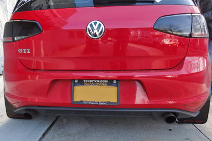 Rally Armor 15-21 MKVII VW Golf/GTI Black UR Mud Flap w/Grey Logo - Graveyard Performance