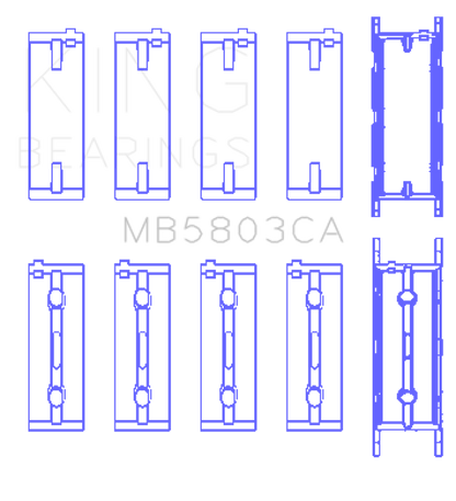 King Engine Bearings BMW S65B40A Crankshaft Main Bearing Set (Set of 5) - Graveyard Performance