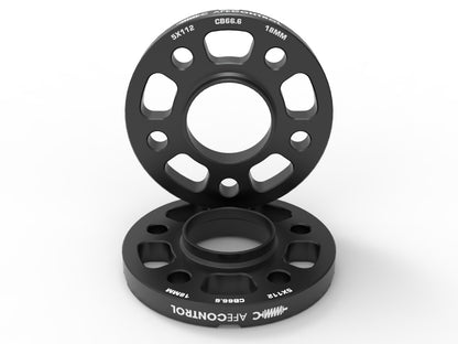 aFe CONTROL Billet Aluminum Wheel Spacers 5x112 CB66.6 18mm - Toyota GR Supra/BMW G-Series - Graveyard Performance
