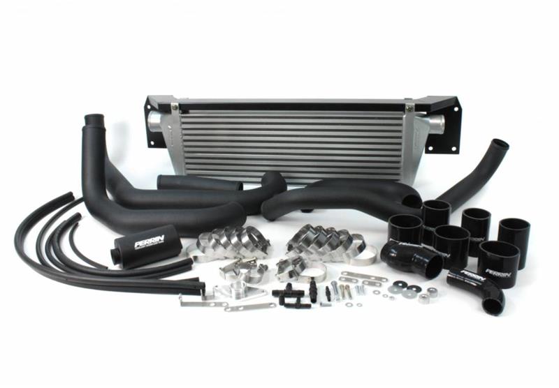 PERRIN 08-14 Subaru WRX Front Mount Intercooler Boost Tubes + Hardware - Black Tubes - Graveyard Performance