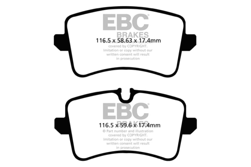 EBC 11 Audi A6 2.0 Turbo Redstuff Rear Brake Pads - Graveyard Performance