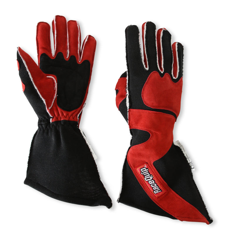 RaceQuip SFI-5 Red/Black XL Outseam Angle Cut Glove - Graveyard Performance