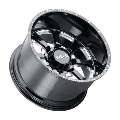 Weld Off-Road W125 20X9 Granada Eight 8X180 ET00 BS5.00 Gloss Black MIL 124.3 - Graveyard Performance
