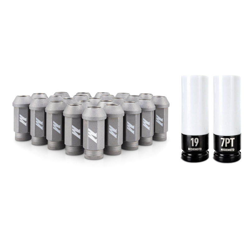 Mishimoto Steel Locking Lug Nuts M14x1.5 24pc Set Silver - Graveyard Performance