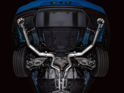 AWE 2024 Ford Mustang GT Fastback S650 RWD Track Edition Catback Exhaust w/ Dual Chrome Silver Tips - Graveyard Performance
