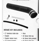 Spectre Universal Intake Tube Kit 3in. - Aluminum - Black