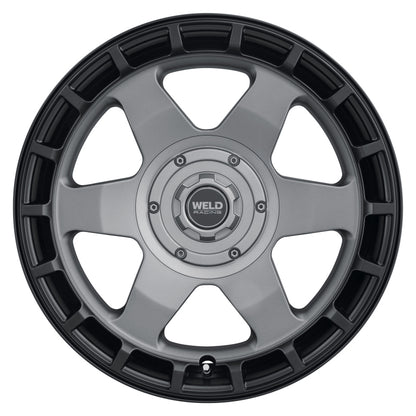Weld Off-Road Ridge 20x9 - 5x127 / 5x139.7 BP - ET0 - 87.1mm CB - Satin Gunmetal Wheel (Black Ring)