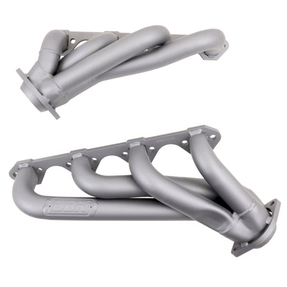 BBK 79-93 Mustang 351 Swap Shorty Unequal Length Exhaust Headers - 1-5/8 Titanium Ceramic - Graveyard Performance