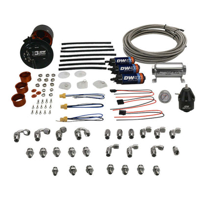 DeatschWerks X3 Series Fuel Pump Module w/ Triple DW400 Pumps/PTFE Plumbing Kit 11-24 Ford Mustang
