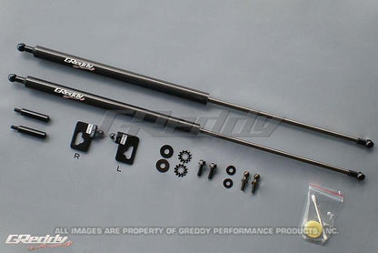 GReddy 00-09 Honda S200 AP1/AP2 Engine Hood Lifter Kit (Designed for OEM weight hoods.) - Graveyard Performance