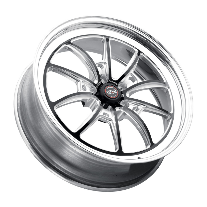 Weld S80 20x9 / 5x127 BP / 5.75in BS (+19 Offset) Black Center - Polished Shell - Non-Beadlock - Graveyard Performance