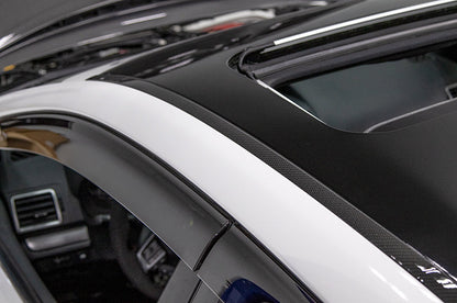 OLM LE Dry Carbon Rain Channel Guard Trim - 2015-2021 Subaru WRX / STI - Graveyard Performance