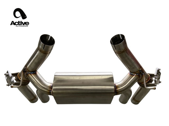 G87 M2 Valved Rear Axle-back Exhaust w Tips w matte black tips - Graveyard Performance