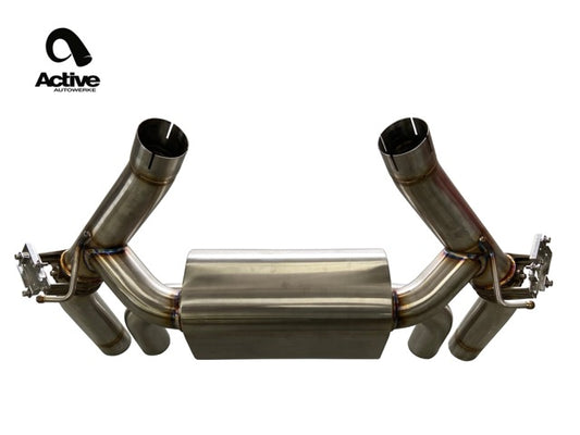 G87 M2 Valved Rear Axle-back Exhaust w Tips w matte black tips - Graveyard Performance