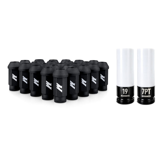 Mishimoto Steel Locking Lug Nuts M14x1.5 24pc Set Black - Graveyard Performance