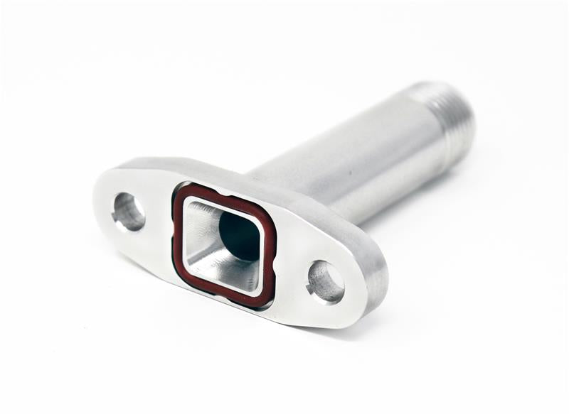 Torque Solution Extended Port Matched Oil Drain Flange: -10AN for T3/T4 PTE / Turbonetics - Graveyard Performance
