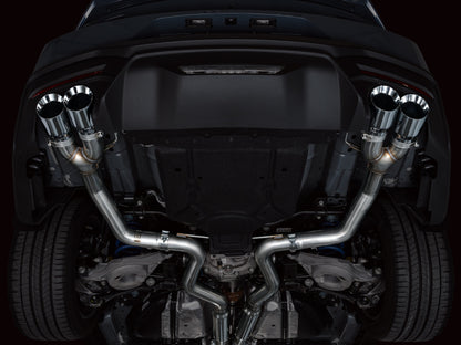 AWE 2024 Ford Mustang GT Fastback S650 RWD Track Edition Catback Exhaust w/ Quad Chrome Silver Tips - Graveyard Performance