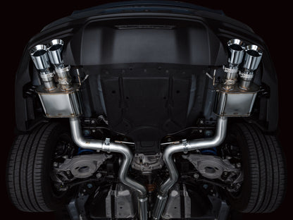 AWE 2024 Ford Mustang GT Fastback S650 RWD SwitchPath Catback Exhaust w/ Quad Chrome Silver Tips - Graveyard Performance