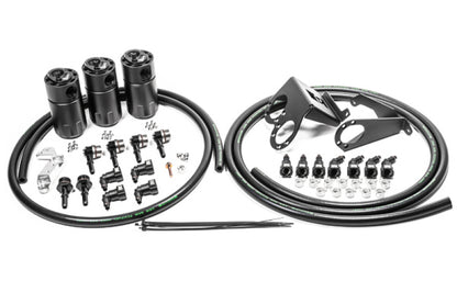 Radium 14-19 Chevrolet Corvette LT1 CCV Fluid Lock Triple Catch Can Kit - Graveyard Performance