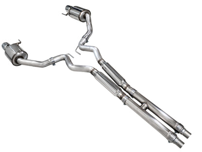 AWE 2024 Ford Mustang GT Fastback S650 RWD Touring Catback Exhaust w/ Dual Chrome Silver Tips - Graveyard Performance