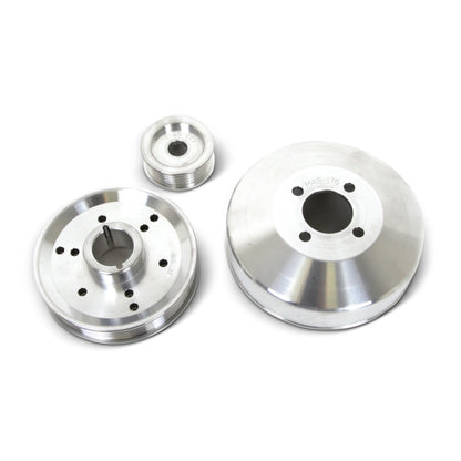 BBK 96-01 Mustang 4.6 GT Cobra Underdrive Pulley Kit - Lightweight CNC Billet Aluminum (3pc) - Graveyard Performance