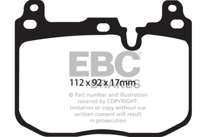 EBC 14+ BMW 228 Coupe 2.0 Turbo Brembo calipers Greenstuff Front Brake Pads - Graveyard Performance