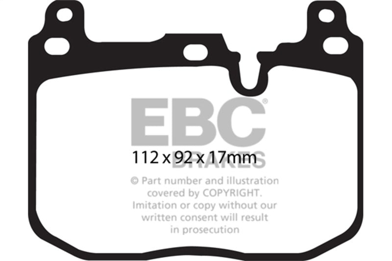 EBC 14+ BMW i8 1.5 Turbo/Electric Yellowstuff Front Brake Pads - Graveyard Performance