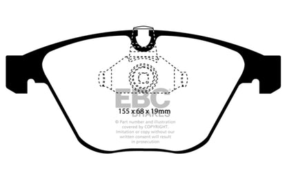 EBC 08-10 BMW M3 4.0 (E90) Ultimax2 Front Brake Pads - Graveyard Performance