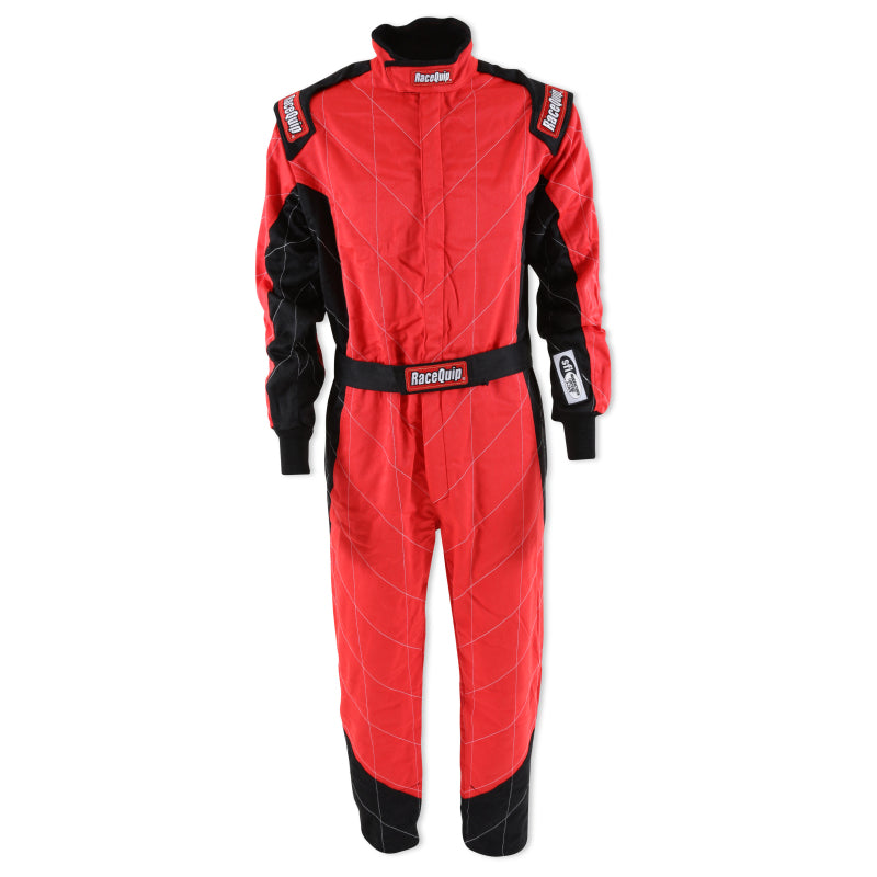 RaceQuip Red Chevron-5 Suit SFI-5 - Large - Graveyard Performance