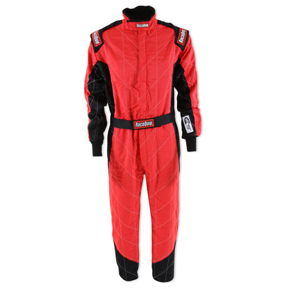 RaceQuip Red Chevron-5 Suit SFI-5 - Large - Graveyard Performance