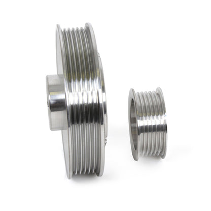 BBK 02-04 Mustang 4.6 GT Underdrive Pulley Kit - Lightweight CNC Billet Aluminum (3pc) - Graveyard Performance