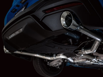 AWE 2024 Ford Mustang GT Fastback S650 RWD Track Edition Catback Exhaust w/ Dual Chrome Silver Tips - Graveyard Performance