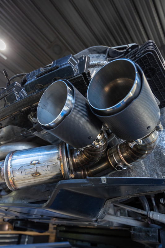 MBRP 20-24 Chevrolet Corvette C8 3in Active Cat Back Quad Split Rear Exit Exhaust w/ AFM Sims - Graveyard Performance